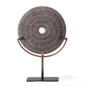 HAUCOZE Modern Sculpture Decor Abstract Statue Figurine Screen Art Table Centerpiece Gift for Desktop Bookshelf Polyresin 13.5 inch
